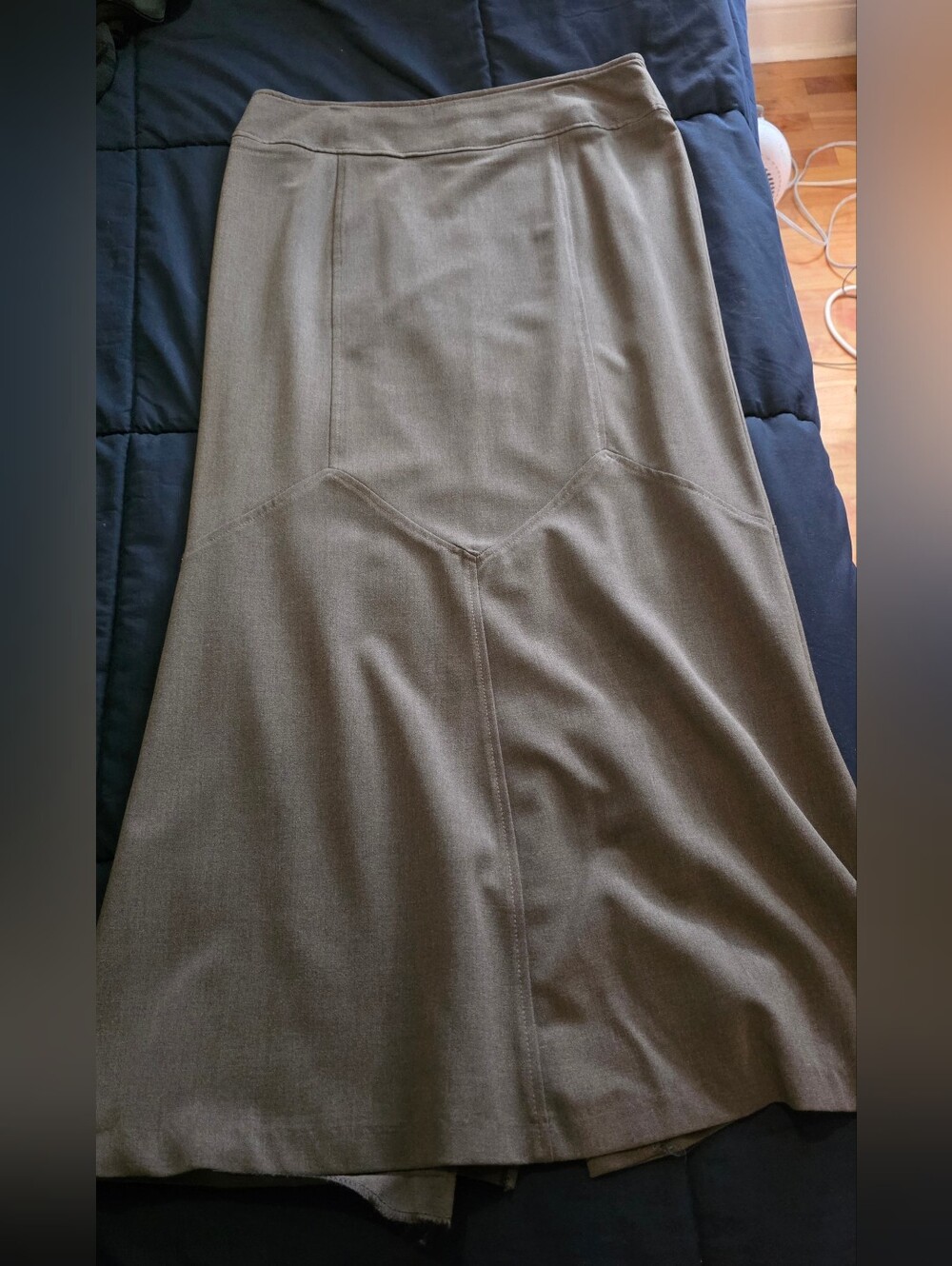 Ricki's Grey Melange Midi Skirt